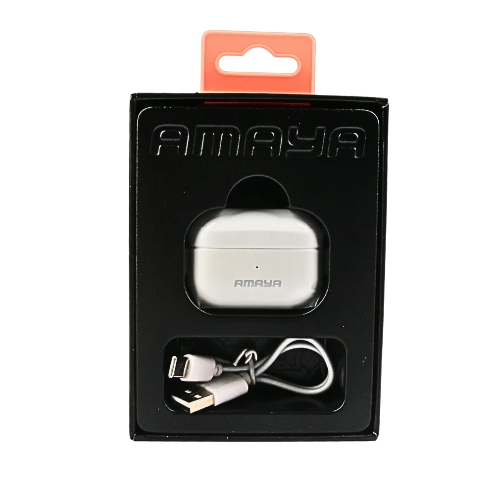 White zinc alloy case MINI semi-in-ear TWS headphones